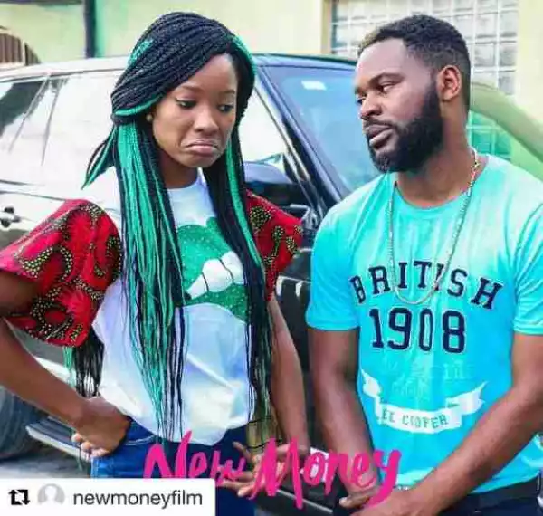 Checkout This Funny Photo Of Actress Jemima Osunde & Rapper Falz On The Set Of A New Movie